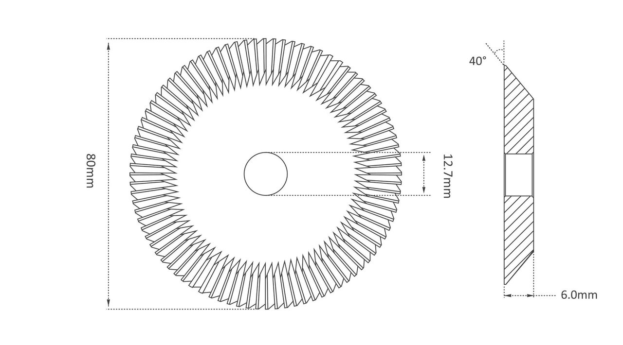 Фреза угловая RAISE HJ-0017 80x6x12,7xT110 A40° HSS-TiAlN